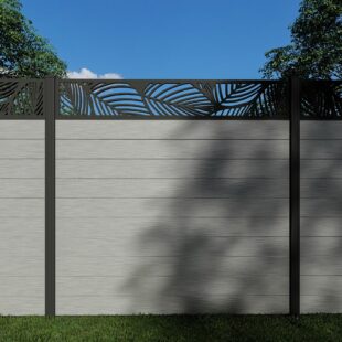 Composite Fence Panels with N°224 30cm Screen (Inc Aluminium Posts)