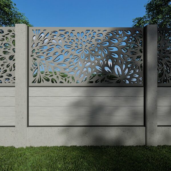 Composite Fence Panels with N°4 90cm Screen (For Concrete Posts)