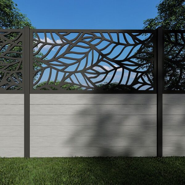 Composite Fence Panels with N°41 90cm Screen (Inc Aluminium Posts)
