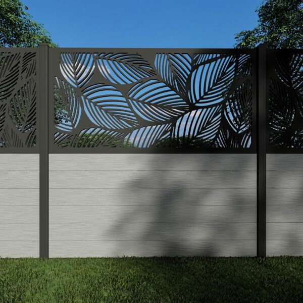 Composite Fence Panels with N°224 90cm Screen (Inc Aluminium Posts)