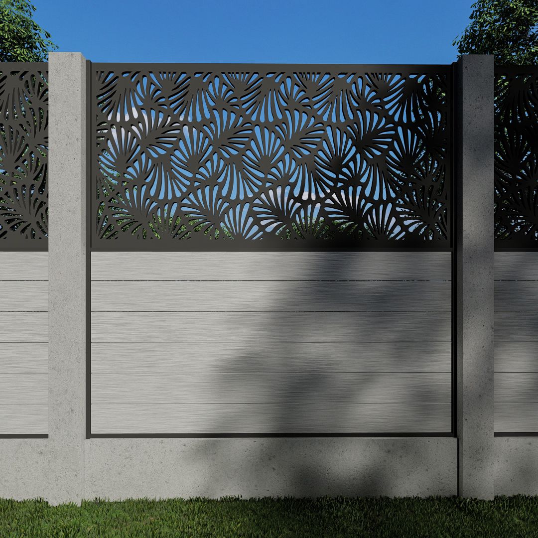 Composite Fence Panels with N°49 90cm Screen (For Concrete Posts)