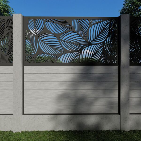 Composite Fence Panels with N°224 90cm Screen (For Concrete Posts)