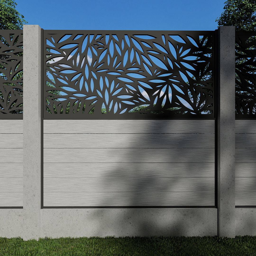 Composite Fence Panels with N°258 90cm Screen (For Concrete Posts)