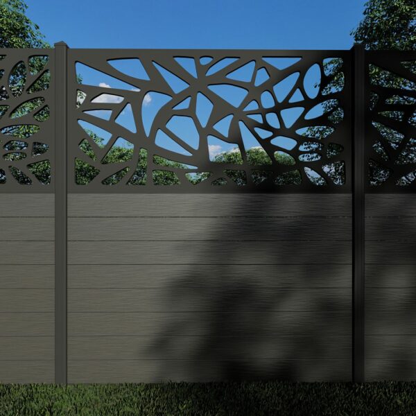 Composite Fence Panels with N°19 90cm Screen (Inc Aluminium Posts)