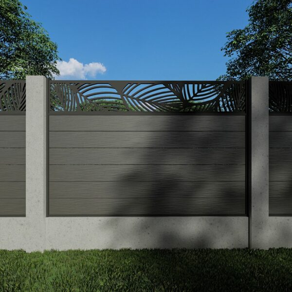 Composite Fence Panels with N°224 30cm Screen (For Concrete Posts)