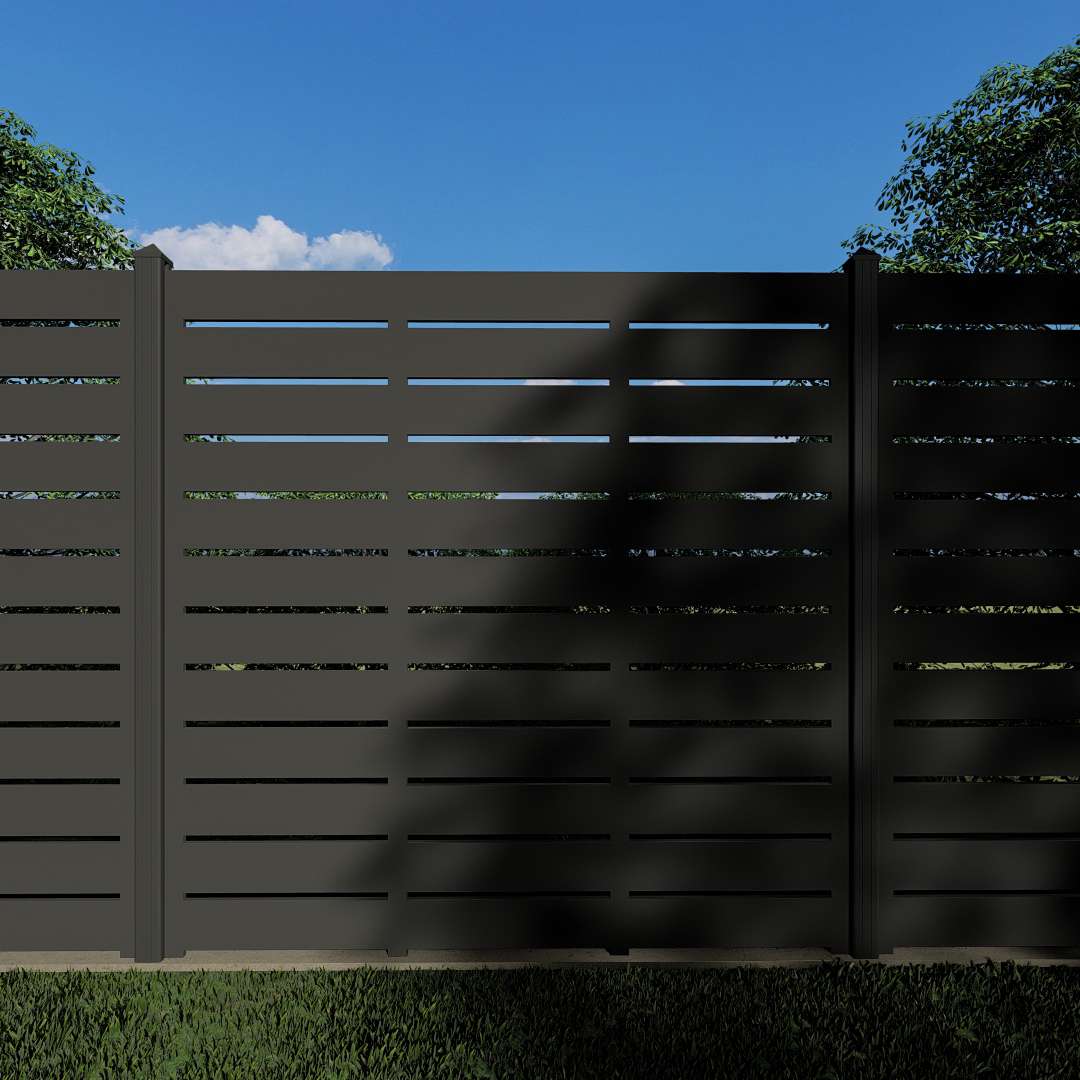 Denby Slatted Fence with Aluminium Post