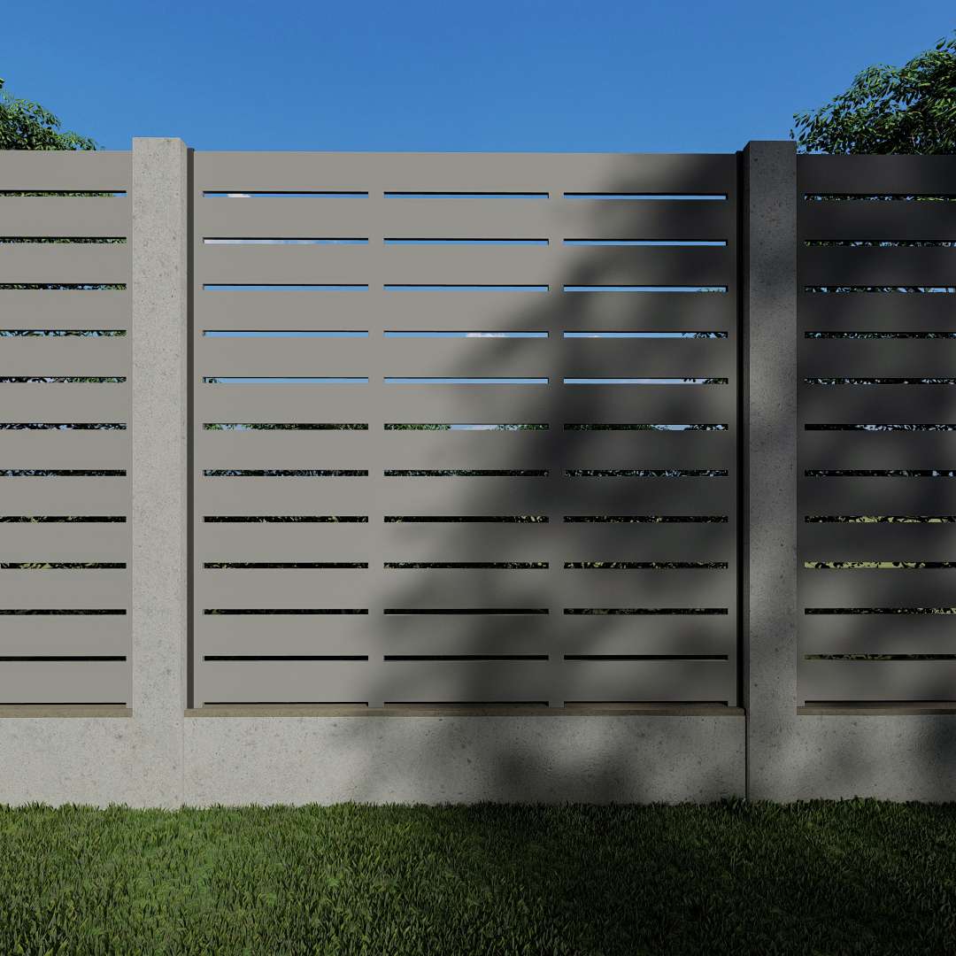 Denby Slatted Fence For Existing Concrete Posts
