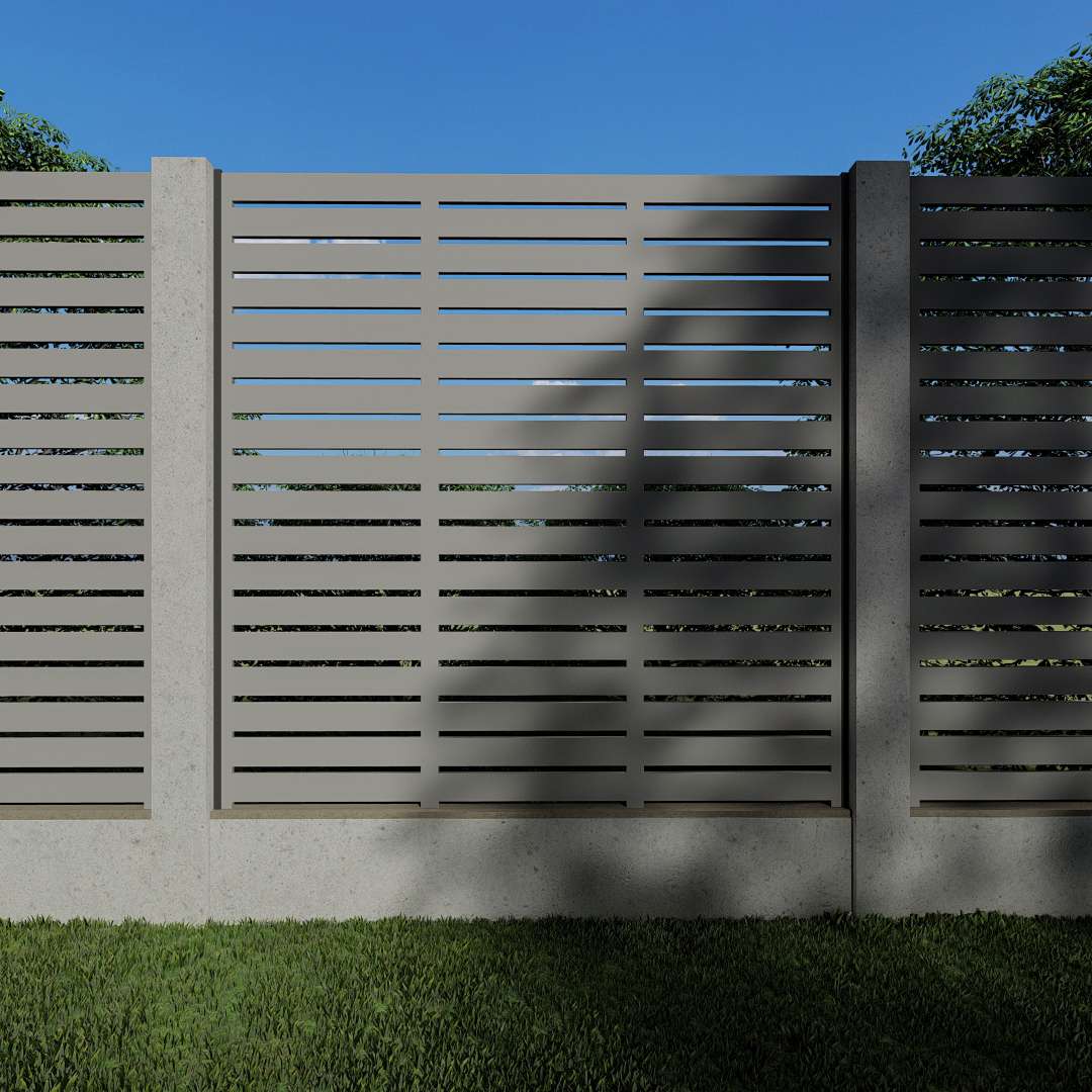 Oslo Slatted Fence For Existing Concrete Posts