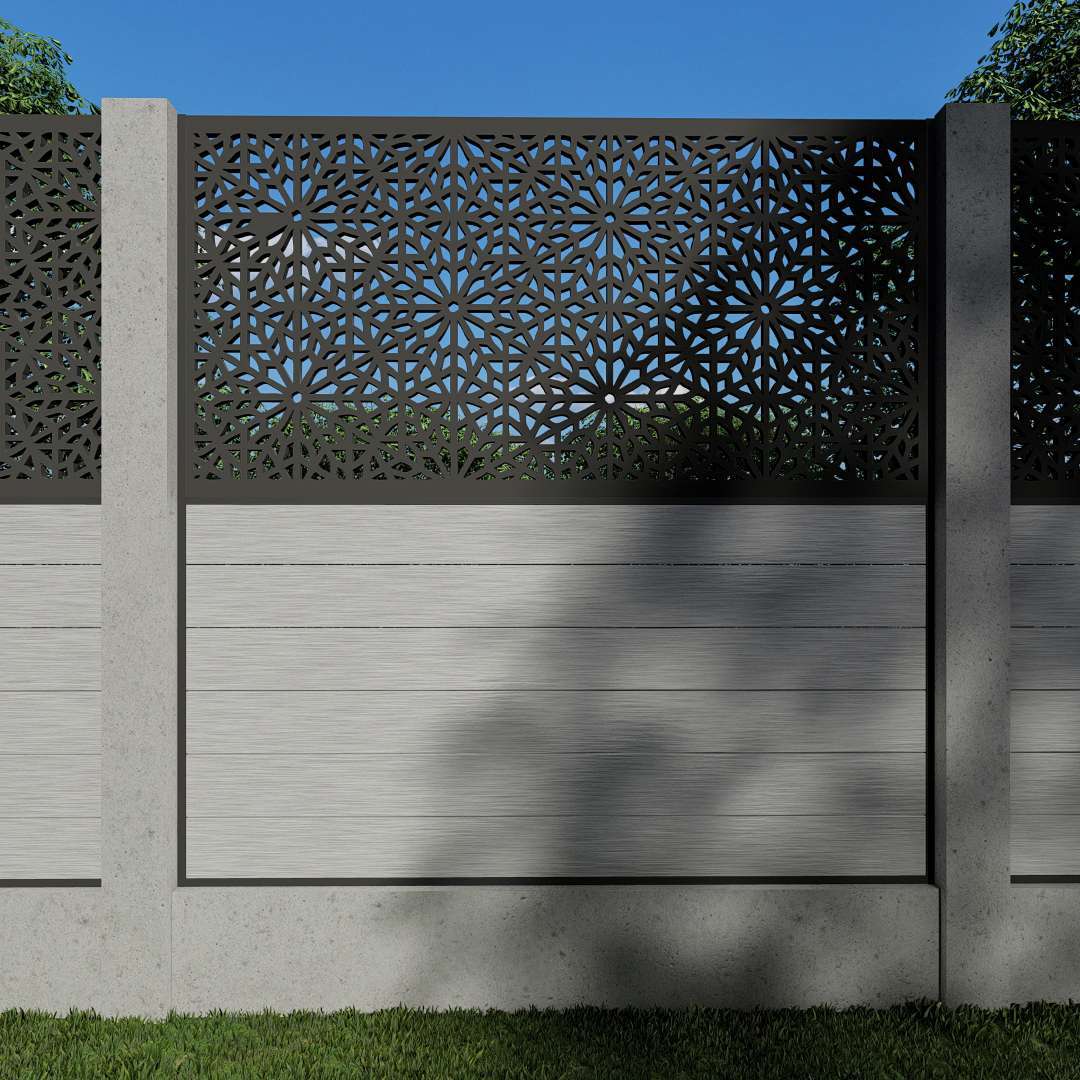 Composite Fence Panels with 90cm Moucharabiya (For Concrete Posts)