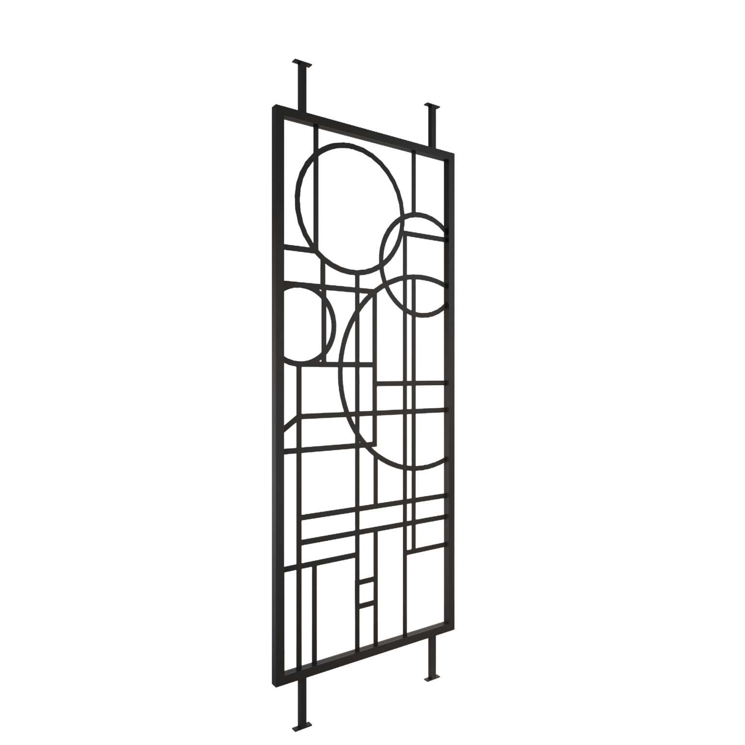 Metal Room Divider No197 Fixed Partition with Legs Custom Sizes