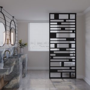 Metal Floor To Ceiling Room Divider – No140 – Bespoke Size