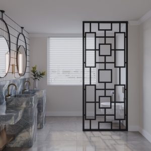 Metal Floor To Ceiling Room Divider – No149 – Bespoke Size