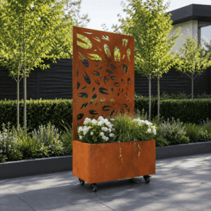 Corten Planter with No4 Corten Screen