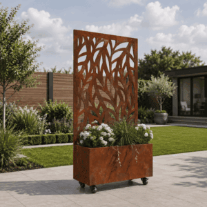 Corten Planter with No40 Corten Screen