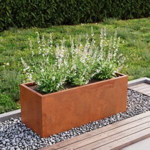 100cm Corten Steel Trough Metal Planter