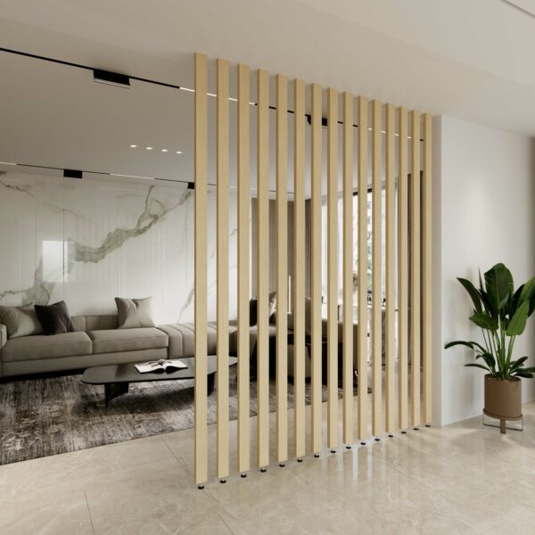 solid tulipwood slat room divider