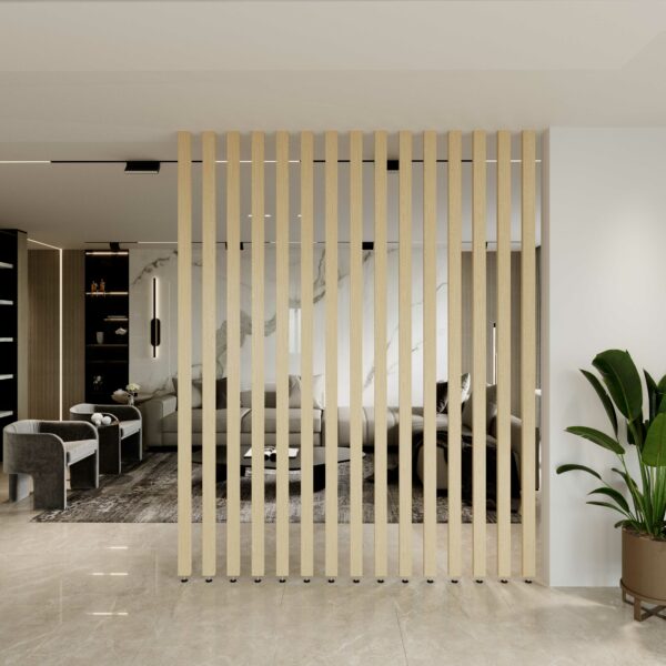 solid tulipwood slat room divider