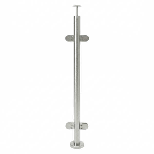 Stainless Steel Satin Glass Balustrade Middle Post For Handrail