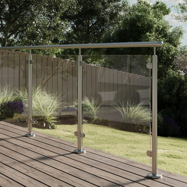 With handrail