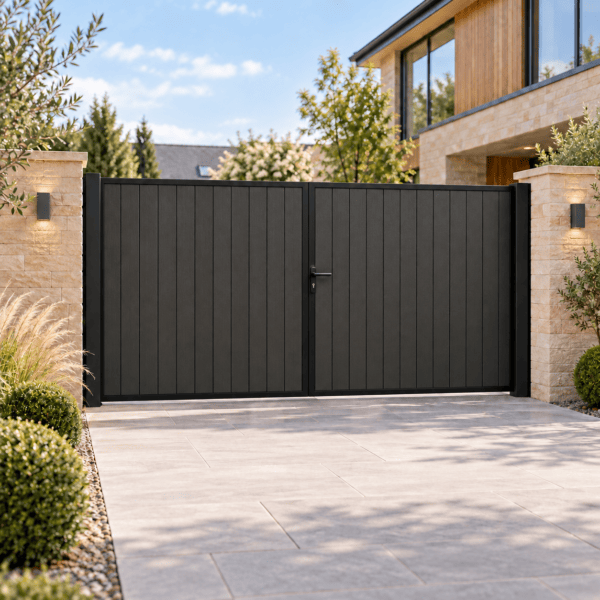 composite driveway gate vertical slats