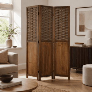 Basket Weave Folding Divider – Dark Walnut