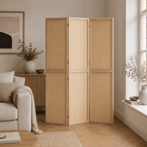 Woven Rattan Room Divider