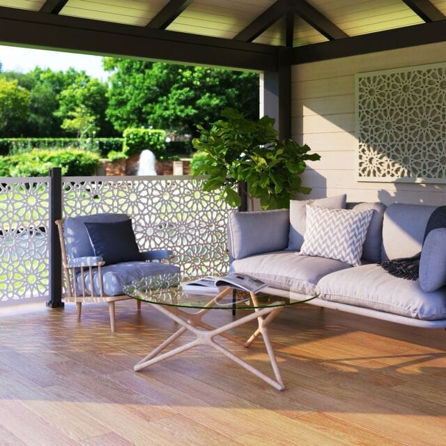Create a cozy outdoor retreat with our intricately designed screening panels 🌸🏡. Perfect for enjoying a relaxing day in the sun. 

#OutdoorOasis #PatioStyle #ElegantLiving #UKGarden #UKHomes #UKHomeStyle #UKHomeinspo #LuxuryScreens #GardenScreens #Privacyscreen