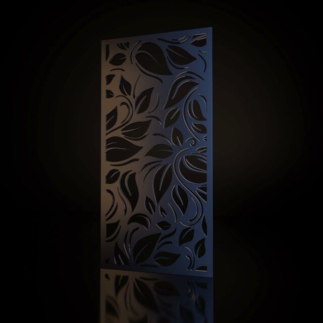 The elegant design is made up of gracefully curved leaves and vines, which would add a wall of verdure to an outdoor retreat.